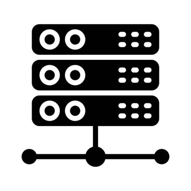 sunucu kabartması düz simge