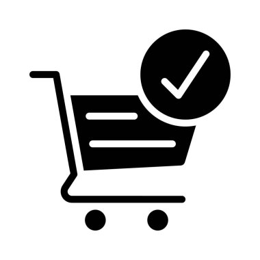 Satın alma düz simgesi, vektör illüstrasyonu 