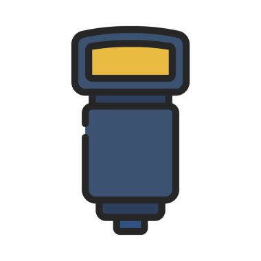 kamera flaş simgesi vektör illüstrasyonuName 