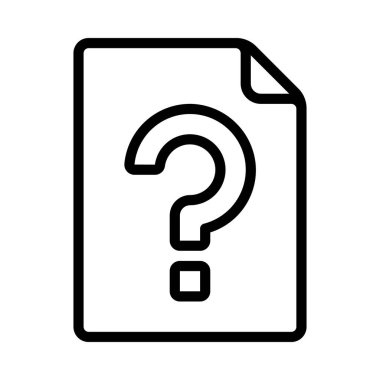 Bilinmeyen Belge simgesi, vektör illüstrasyonu  