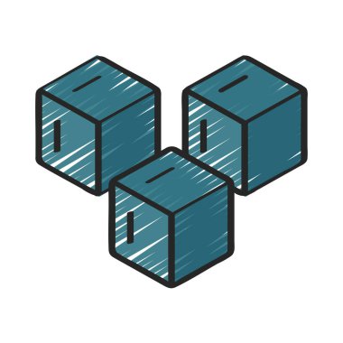 Kaba Taneli Ağ Simgesi Vektör İllüstrasyonu