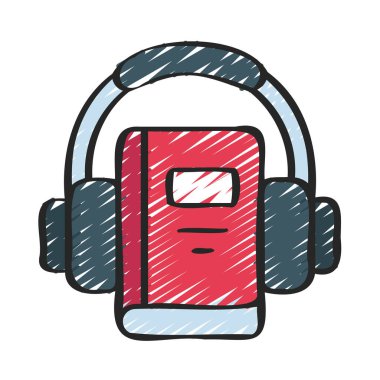 ses kitabı simgesi, vektör illüstrasyonu