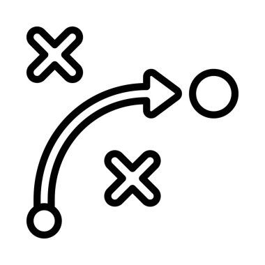 Crosses web simgesi çizimi yoluyla Arrow Planı