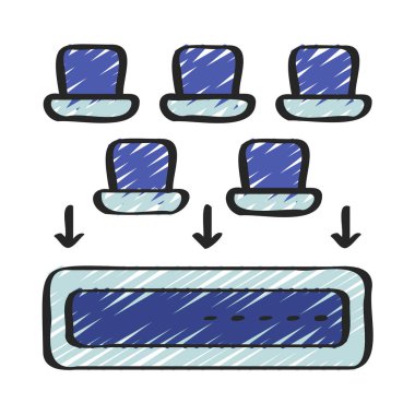 Stres testi düz simge, vektör illüstrasyonu 