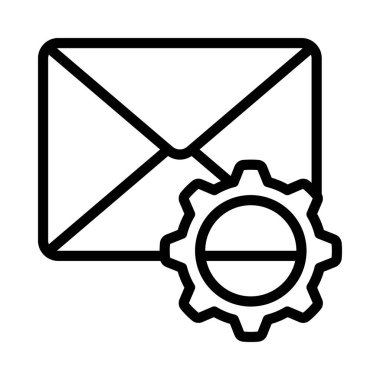 E- posta Ayarları, Beyaz Arkaplanda İzole Edilmiş Simge 