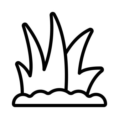 İzole edilmiş çimen simgesi. vektör çizimi tasarımı