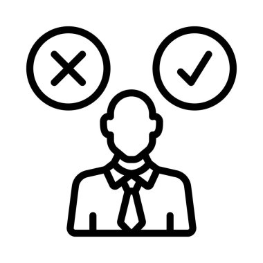 Karar Yapıcı web simgesi vektör illüstrasyonu