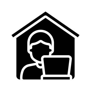 Evden Çalışma kavramı, vektör illüstrasyonu