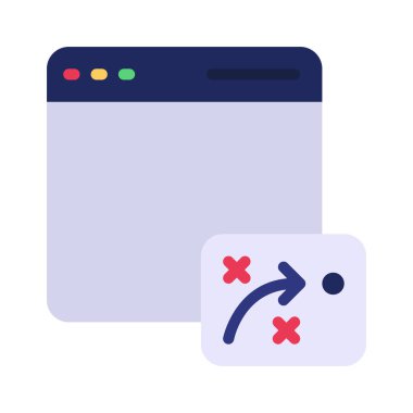 Web Sitesi Planlama simgesi, vektör illüstrasyonu