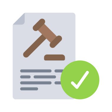 Yönetmeliklere uygun düz simge, vektör illüstrasyonuName 