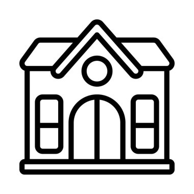 Basit ev simgesi vektör illüstrasyonu