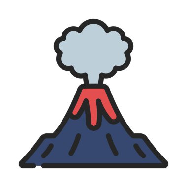 Volkan vektörü ince çizgi simgesi       