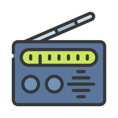 radyo simgesi, vektör illüstrasyonu basit tasarım