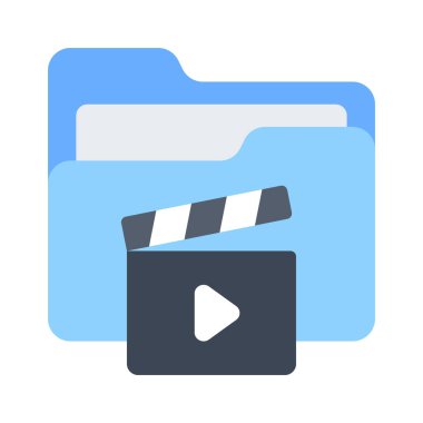 Film Dizini simgesi, vektör illüstrasyonu 