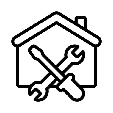 Ev Yenileme simgesi, vektör illüstrasyonu  