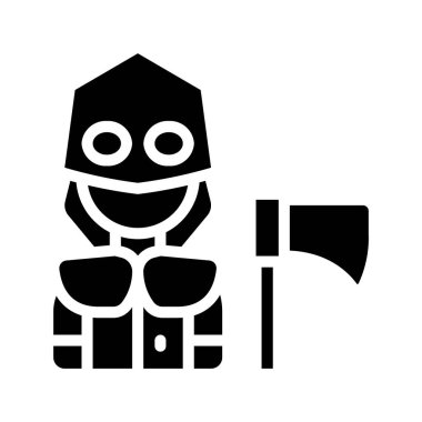 Ortaçağ Cellat düz simgesi, vektör illüstrasyonu 