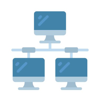 bilgisayar ağı simgesi, vektör illüstrasyonu 