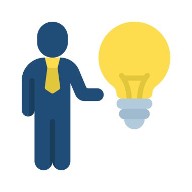 Fikir Kişi web simgesi vektör illüstrasyonu