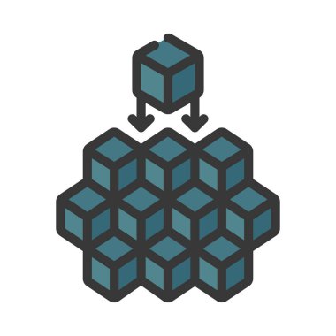 İnce Taneli Web simgesi düz tasarım, vektör illüstrasyonu