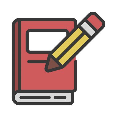 Kitap simgesi, vektör illüstrasyonu yaz