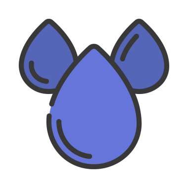 yağmur damlaları ikonu. vektör illüstrasyonu    