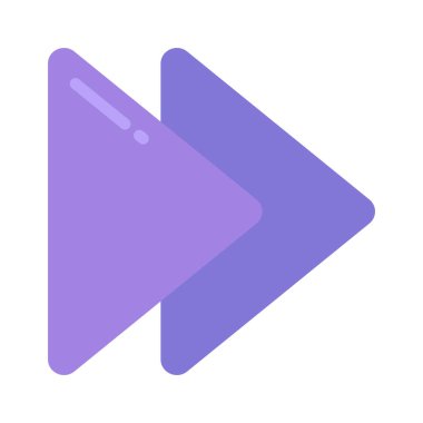 Üst üste binen Sağ Oklar simge vektör çizimi 