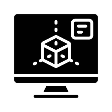 3d Tasarım simgesi, vektör illüstrasyonu 