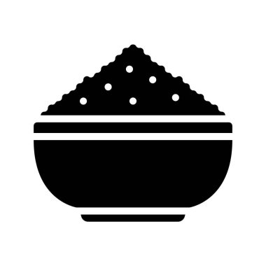 Quinoa Grains Bowl düz simgesi, vektör illüstrasyonu 