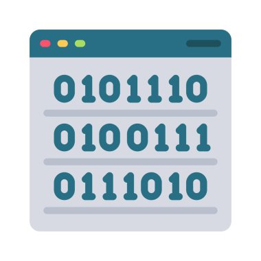 Web sitesi kod simgesi, vektör illüstrasyonu basit tasarım