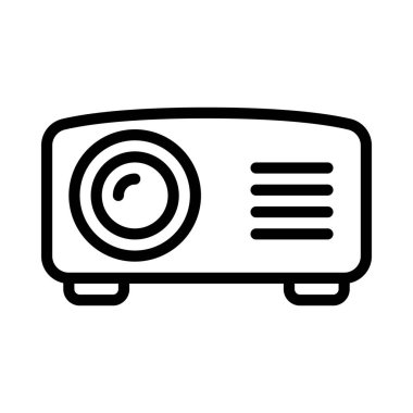 Video projektör simgesi, vektör çizim       