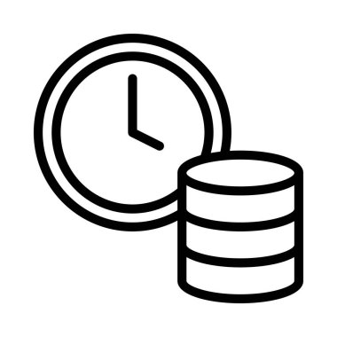 Zaman Veri simgesi, vektör illüstrasyonu   