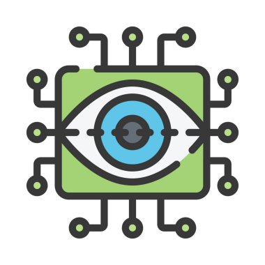 Retina Tarama Web simgesi vektör çizimi