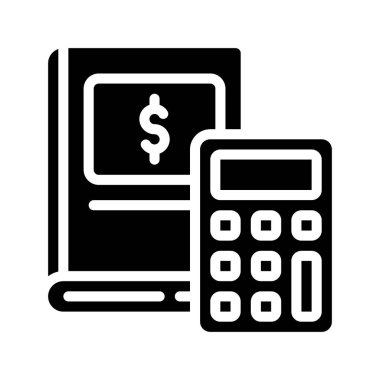 Bütçe Kitabı simgesi, vektör illüstrasyonu