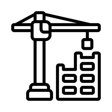 Yapı simgesinin vektör illüstrasyonu    