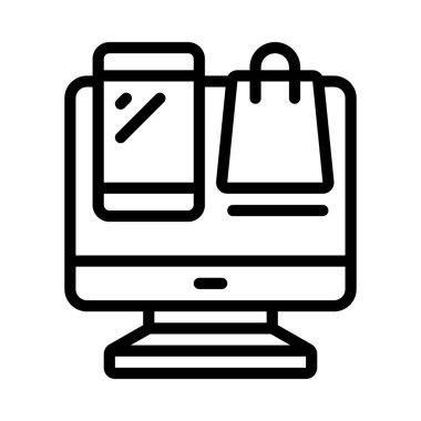 Etrade web simgesi, vektör illüstrasyonu                