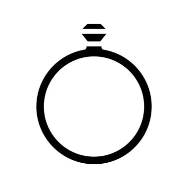 Elmas halka ikonu vektör illüstrasyonu