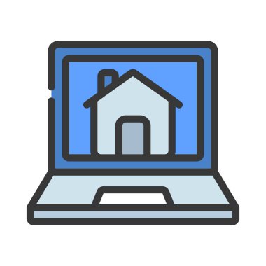 Beyaz arka plan üzerinde izole dizüstü bilgisayar simgesi