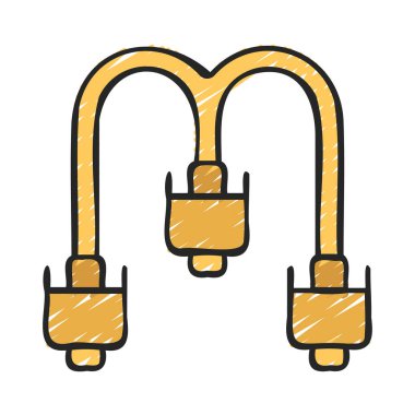 Kablo ikonu vektör illüstrasyon tasarımını böl