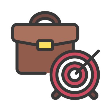 İş Hedefleri web simgesi vektör illüstrasyonu