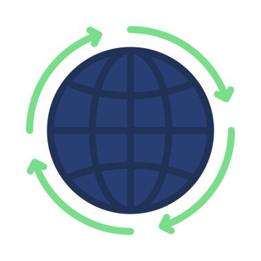 Küresel ikon vektör illüstrasyon tasarımı