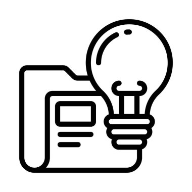 Fikir Dizini simgesi, vektör illüstrasyonu 