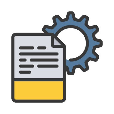 Dosya yönetimi simgesi, vektör illüstrasyonu