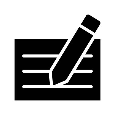 El Yazımı Web simgesi vektör illüstrasyonu