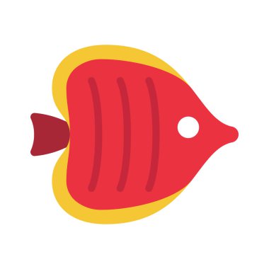 balık simgesi vektör illüstrasyonu