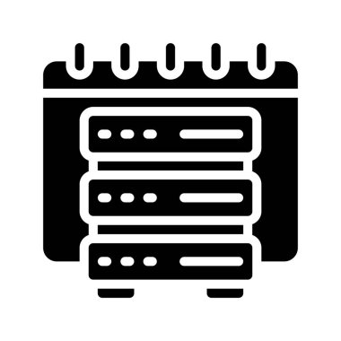 Sunucu Takvim vektör simgesi