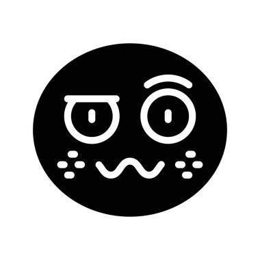 şirin yüz ifadeleri, vektör illüstrasyonu basit tasarım 