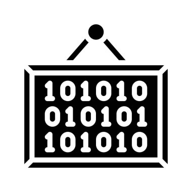 Sanat İkili Kodu web simgesi, vektör illüstrasyonu                                                   