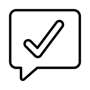 İleti simgesini, vektör illüstrasyonunu kontrol et