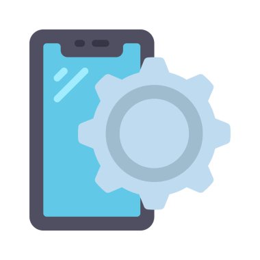 ayarlar düz simge, vektör illüstrasyonu