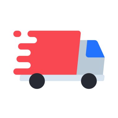 Beyaz arka planda hızlı dağıtım simgesi. Vektör illüstrasyonu. 